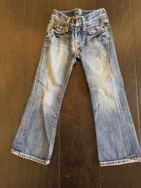 7 For All Mankind Light Blue Kids' Straight-Leg Jeans